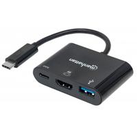 DOCKING USB,MANHATTAN,152037,-C  3 PTOS, HDMI, USB-C PD/USBV3.2A, - Garantía: 5 AÑOS -