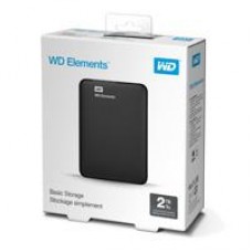 DISCO DURO EXTERNO WD ELEMENTS 2TB 2.5 PORTATIL USB3.0 NEGRO WINDOWS WDBU6Y0020BBK-WESN, - Garantía: 2 AÑOS -