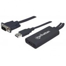 CONVERTIDOR VIDEO,MANHATTAN,152426, SVGA+AUDIO USB A HDMI, - Garantía: 3 AÑOS -