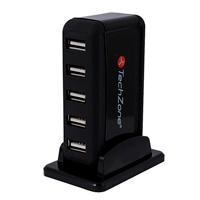 HUB TECHZONE TZ17HUB01 7 PUERTOS USB 2.0, - Garantía: 1 AÑO -