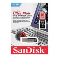 MEMORIA SANDISK 16GB USB 3.0 ULTRA FLAIR METALICA PARA MAC Y WINDOWS 130MB/S SDCZ73-016G-G46, - Garantía: 1 AÑO -