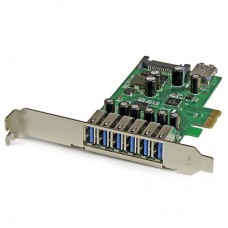 TARJETA ADAPTADOR PCI EXPRESS PCI-E DE 7 PUERTOS USB 3.0 PERFIL BAJO O COMPLETO - STARTECH.COM MOD. PEXUSB3S7, - Garantía: 2 AÑOS -