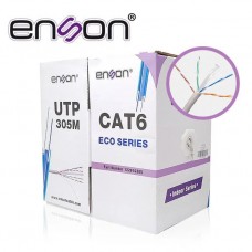 CABLE UTP ENSON GRIS CATEGORIA 6/ CCA/ BOBINA 305 MTS/ REDES/ VIDEO/4 PARES RECOMENDADO PARA TRANSMISION DE DATOS BASE 10,100,1000, - Garantía: 1 AÑO -