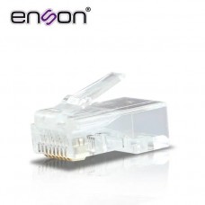 BOLSA ENSON CON 100 PIEZAS DE PLUG DE 8 PINES RJ45 CAT 6 