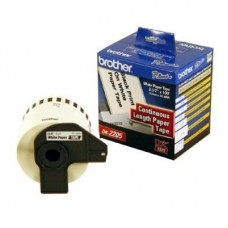 ETIQUETA BLANCA CONTINUA DE PAPEL BROTHER DK2205 DE 62 MM DE ANCHO X 30.4 MTS DE LARGO. IMPRESION EN NEGRO. QL800 / QL810W / QL1110NWB.
