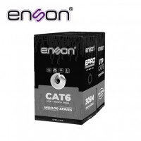 CABLE UTP CAT6 ENSON EPRO-CAT6 FORRO PVC 4 PARES CALIBRE 23 AWG 100% COBRE USO INTERIOR/ COLOR NEGRO / 305 METROS - Garantía: 1 AÑO -