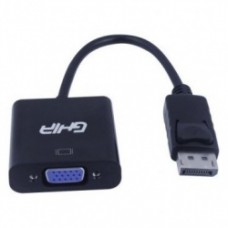 ADAPTADOR GHIA CONVERTIDOR DE VIDEO DISPLAYPORT MACHO A VGA HEMBRA, - Garantía: 1 AÑO -