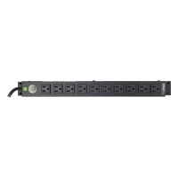 MULTICONTACTO HORIZONTAL (PDU) DE 10 CONTACTOS (NEMA 5-15R) RACK 19" 1UR. VOLTAJE ENTRADA/SALIDA: 120VCA/15 A.