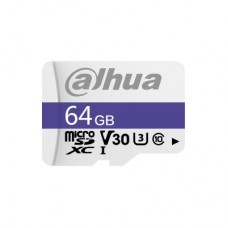 MEMORIA DAHUA C100 MICRO SD 64GB UHS-I V30 LECT. 95MB/S ESCRIT. 38MB/S (DHI-TF-C100/64GB), - Garantía: 5 AÑOS -