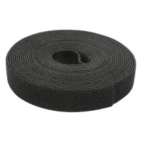 CINTA DE CONTACTO AUTOADHERENTE COLOR NEGRO / 1.6 CM X 25 METROS / ESPALDA CON ESPALDA (GANCHO Y BUCLE). CINTA DE CONTACTO AUTOADHERENTE COLOR NEGRO / 1.6 CM X 25 METROS / ESPALDA CON ESPALDA (GANCHO Y BUCLE).