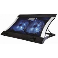 BASE ENFRIADORA NACEB  PARA LAPTOP HASTA 17 PULGADAS DOBLE VENTILADOR Y LUZ LED USB NA-636